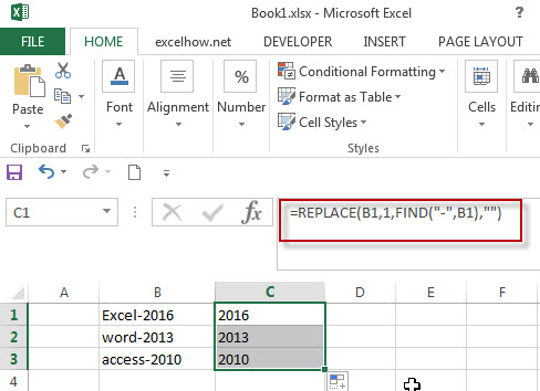 Combining the Replace function with Text function 2