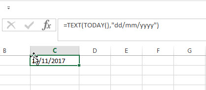 Convert Current Date to Text1