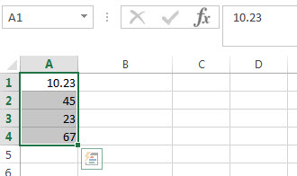 Convert Number to Text Using Format Cells Option1