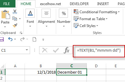 Convert Date To Month And Day Only In Excel Free Excel Tutorial