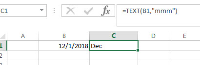 Convert date to month name 1