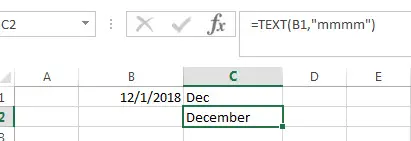 Convert date to month name 1