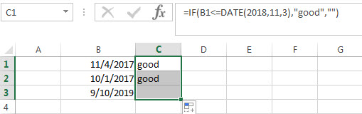 Excel IF Function With Dates2