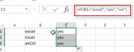 Excel IF function check if a cell contains text1