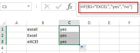Excel IF function check if a cell contains text1