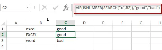 Excel IF function check if part of cell matches specific text1