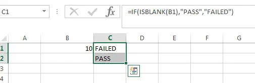 Excel IF function check if the cell is blank or not-blank1