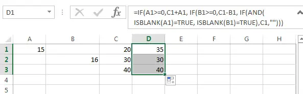 Excel IF function check if the cell is blank or not-blank