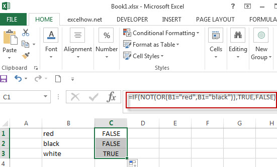 Excel formula using IF NOT function1