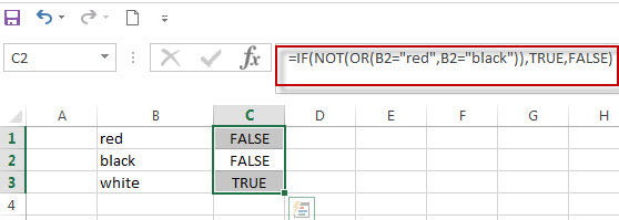 Excel formula using IF NOT function2