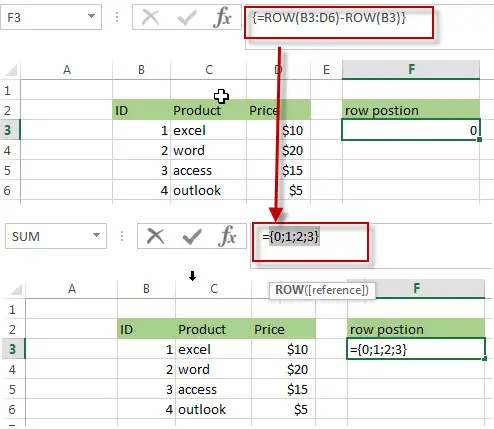 Get the Relative Row Position of all Rows in Range5