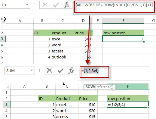 Get the Relative Row Position of all Rows in Range6