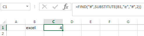 Get the position of the nth using excel formula2