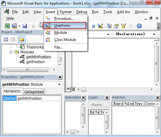 Get the position of the nth using excel vba1