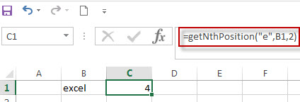 Get the position of the nth using excel vba4