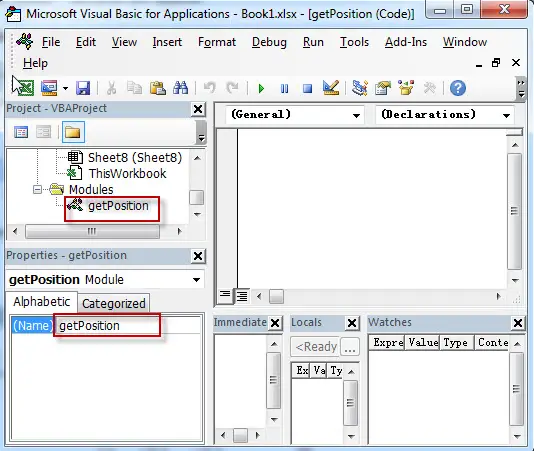 Get the position using Excel vba2Get the position using Excel vba2