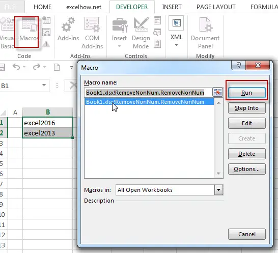 Remove non numeric characters with excel vba4