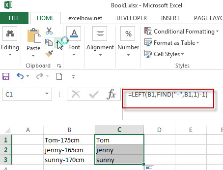 Split Text String by Specified Character1