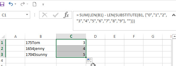 Split Text and Numbers in Excel4