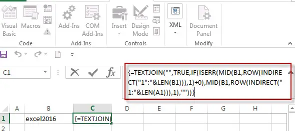 remove numeric characters from a cell1