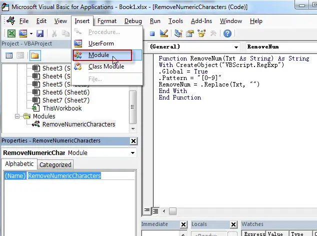 remove numeric characters from a cell2