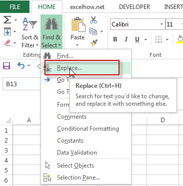 using find and replace tool1