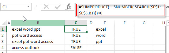 check cell contain one value1