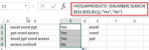 check cell contain one value2