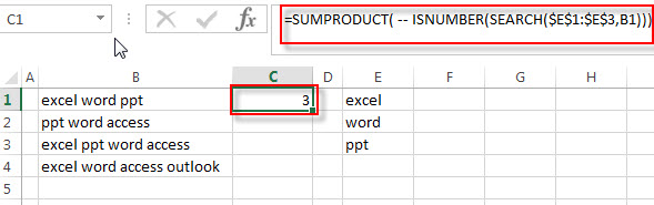 check cell contains all values1