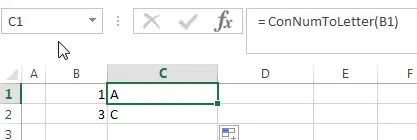How to convert column number to letter