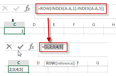 create an array of numbers2