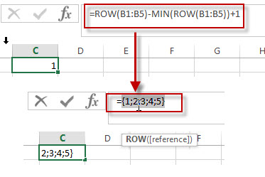 create an array of numbers3