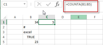 excel counta function example1