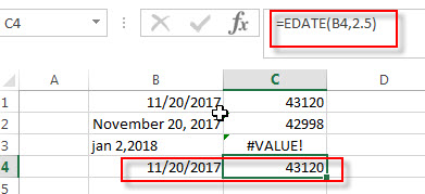 Excel EDATE Function