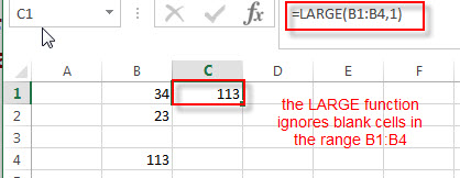 excel large function example3