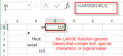 excel large function example4