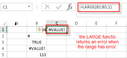 excel large function example5