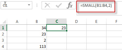 excel small function example1