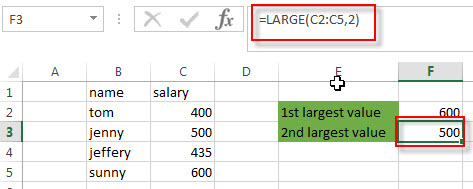 find nth largest value2
