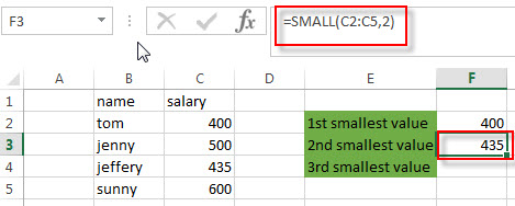 find nth smallest value2