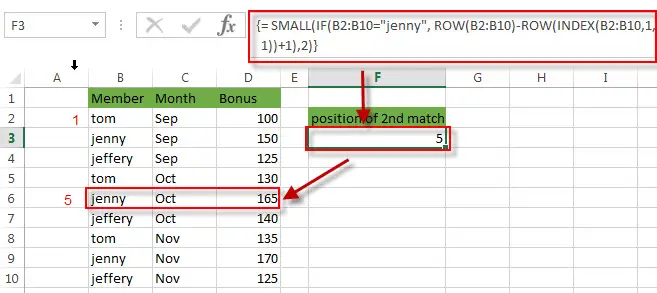 get nth match with one criteria1