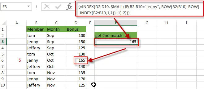 get nth match with one criteria1