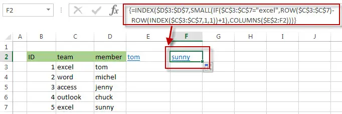 get relative of rows1