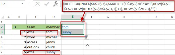 get relative of rows1