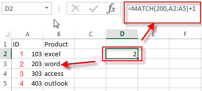 lookup next largest value 1