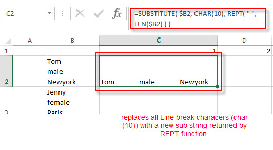 split multiple line from a cell1