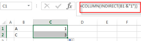 convert column letter to column2