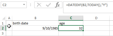 get age from date of birth1
