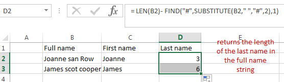 split full name to get last name5