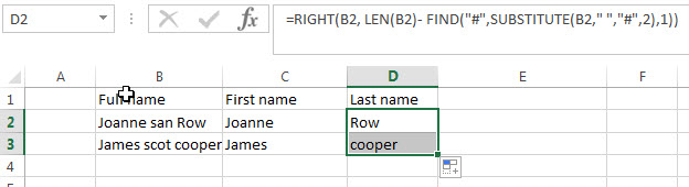 split full name to get last name6